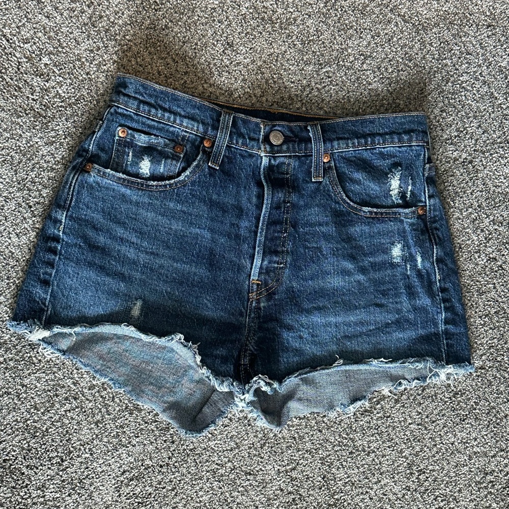 Levi's® Women's 501™ Original High-Rise Jean Denim Blue Shorts 28